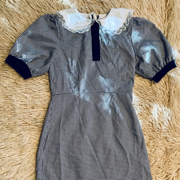 1960s-Style Dollybird Black And White Houndstooth Minidress - Picture 1 of 4